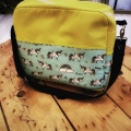 Bolso carro bebé - estampado unicornios menta