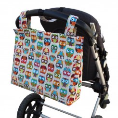 Bolso bebé panera con tela buhos infantiles crema de Teoyleo